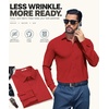 image:imageCOOFANDY Men Muscle Stretch Dress Shirts Long Sleeve Casual Button Up ShirtRed