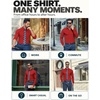image:imageCOOFANDY Men Muscle Stretch Dress Shirts Long Sleeve Casual Button Up ShirtRed