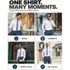 image:imageCOOFANDY Men Muscle Stretch Dress Shirts Long Sleeve Casual Button Up ShirtWhite
