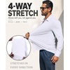 image:imageCOOFANDY Men Muscle Stretch Dress Shirts Long Sleeve Casual Button Up ShirtWhite