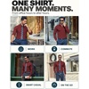 image:imageCOOFANDY Men Muscle Stretch Dress Shirts Long Sleeve Casual Button Up ShirtWine Red