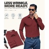 image:imageCOOFANDY Men Muscle Stretch Dress Shirts Long Sleeve Casual Button Up ShirtWine Red