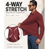 image:imageCOOFANDY Men Muscle Stretch Dress Shirts Long Sleeve Casual Button Up ShirtWine Red