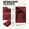 image:imageCOOFANDY Men Muscle Stretch Dress Shirts Long Sleeve Casual Button Up ShirtWine Red