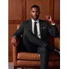 image:imageCOOFANDY Mens 2 Piece Suits Classic Fit One Button Suits Tuxedo JacketBlack