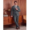 image:imageCOOFANDY Mens 2 Piece Suits Classic Fit One Button Suits Tuxedo JacketDark Grey