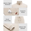image:imageCOOFANDY Mens 2 Piece Tracksuit Sets Casual Quarter Zip Athletic SweatsuitApricot