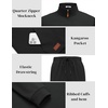 image:imageCOOFANDY Mens 2 Piece Tracksuit Sets Casual Quarter Zip Athletic SweatsuitBlack