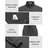 image:imageCOOFANDY Mens 2 Piece Tracksuit Sets Casual Quarter Zip Athletic SweatsuitDark Grey