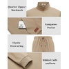 image:imageCOOFANDY Mens 2 Piece Tracksuit Sets Casual Quarter Zip Athletic SweatsuitKhaki