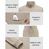 image:imageCOOFANDY Mens 2 Piece Tracksuit Sets Casual Quarter Zip Athletic SweatsuitLight Khaki