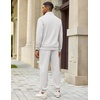 image:imageCOOFANDY Mens 2 Piece Tracksuit Sets Casual Quarter Zip Athletic SweatsuitWhite