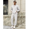 image:imageCOOFANDY Mens 2 Piece Tracksuit Sets Casual Quarter Zip Athletic SweatsuitWhite