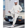 image:imageCOOFANDY Mens 2 Piece Tracksuit Sets Casual Quarter Zip Athletic SweatsuitWhite