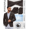 image:imageCOOFANDY Mens Casual Blazer Lightweight Sport Coat One Button Suit JacketAbrown
