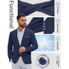 image:imageCOOFANDY Mens Casual Blazer Lightweight Sport Coat One Button Suit JacketAdark Blue