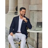 image:imageCOOFANDY Mens Casual Blazer Lightweight Sport Coat One Button Suit JacketAnavy Blue
