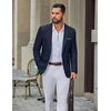 image:imageCOOFANDY Mens Casual Blazer Lightweight Sport Coat One Button Suit JacketAnavy Blue