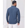 image:imageCOOFANDY Mens Casual Button Down Shirts Long Sleeve Vintage Denim ShirtBluetextured