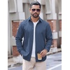 image:imageCOOFANDY Mens Casual Button Down Shirts Long Sleeve Vintage Denim ShirtBluetextured