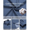 image:imageCOOFANDY Mens Casual Button Down Shirts Long Sleeve Vintage Denim ShirtBluetextured