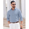 image:imageCOOFANDY Mens Casual Button Down Shirts Long Sleeve Vintage Denim ShirtLight Blue