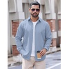 image:imageCOOFANDY Mens Casual Button Down Shirts Long Sleeve Vintage Denim ShirtLight Blue