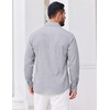 image:imageCOOFANDY Mens Casual Button Down Shirts Long Sleeve Vintage Denim ShirtLight Grey