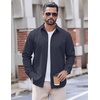 image:imageCOOFANDY Mens Casual Button Down Shirts Long Sleeve Vintage Denim ShirtNavy Blue