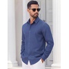 image:imageCOOFANDY Mens Casual Button Down Shirts Long Sleeve Vintage Denim ShirtSky Blue