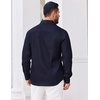 image:imageCOOFANDY Mens Casual Button Down Shirts Long Sleeve Vintage Denim ShirtUltramarine Bluetextured