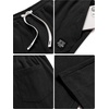 image:imageCOOFANDY Mens Casual Corduroy Pants Baggy Sweatpants Loose Fit Wide LegBlack