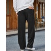 image:imageCOOFANDY Mens Casual Corduroy Pants Baggy Sweatpants Loose Fit Wide LegBlack