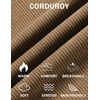 image:imageCOOFANDY Mens Casual Corduroy Pants Baggy Sweatpants Loose Fit Wide LegBrown