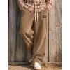 image:imageCOOFANDY Mens Casual Corduroy Pants Baggy Sweatpants Loose Fit Wide LegBrown