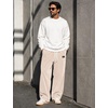 image:imageCOOFANDY Mens Casual Corduroy Pants Baggy Sweatpants Loose Fit Wide LegCream