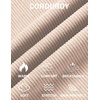 image:imageCOOFANDY Mens Casual Corduroy Pants Baggy Sweatpants Loose Fit Wide LegCream