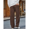 image:imageCOOFANDY Mens Casual Corduroy Pants Baggy Sweatpants Loose Fit Wide LegDark Brown