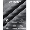 image:imageCOOFANDY Mens Casual Corduroy Pants Baggy Sweatpants Loose Fit Wide LegDark Grey
