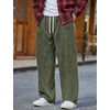 image:imageCOOFANDY Mens Casual Corduroy Pants Baggy Sweatpants Loose Fit Wide LegGreen