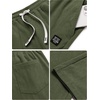 image:imageCOOFANDY Mens Casual Corduroy Pants Baggy Sweatpants Loose Fit Wide LegGreen
