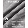 image:imageCOOFANDY Mens Casual Corduroy Pants Baggy Sweatpants Loose Fit Wide LegLight Grey