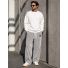 image:imageCOOFANDY Mens Casual Corduroy Pants Baggy Sweatpants Loose Fit Wide LegLight Grey
