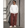 image:imageCOOFANDY Mens Casual Corduroy Pants Baggy Sweatpants Loose Fit Wide LegReddish Brown