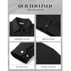 image:imageCOOFANDY Mens Casual Work Jacket Quilted Lined Jackets Fall Winter CoatBlack
