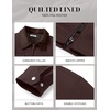 image:imageCOOFANDY Mens Casual Work Jacket Quilted Lined Jackets Fall Winter CoatBrown