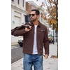 image:imageCOOFANDY Mens Casual Work Jacket Quilted Lined Jackets Fall Winter CoatBrown
