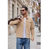 image:imageCOOFANDY Mens Casual Work Jacket Quilted Lined Jackets Fall Winter CoatKhaki