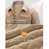 image:imageCOOFANDY Mens Casual Work Jacket Quilted Lined Jackets Fall Winter CoatKhaki