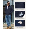 image:imageCOOFANDY Mens Casual Work Jacket Quilted Lined Jackets Fall Winter CoatNavy Blue
